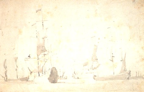 A ship getting under way and others before a light breeze RMG PV5217