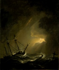 A small Dutch ship riding out a storm RMG BHC0898