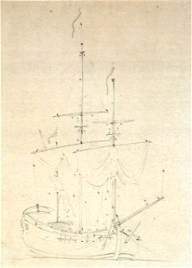 A small ship at anchor RMG PW7032