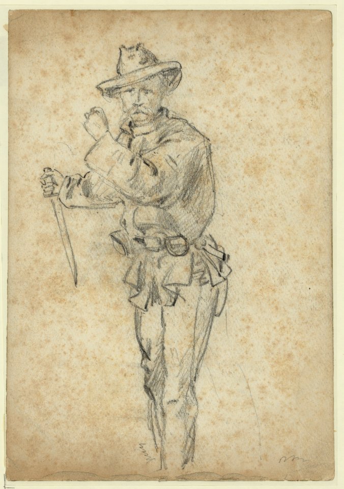 A soldier with a knife LCCN2004660741