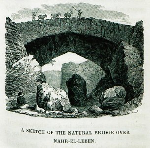 A sketch of the natural bridge over Nahr-el-Leben - Frankland Charles Colville - 1829