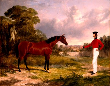 A Soldier with an Officer's Charger) by John Frederick Herring, Sr.