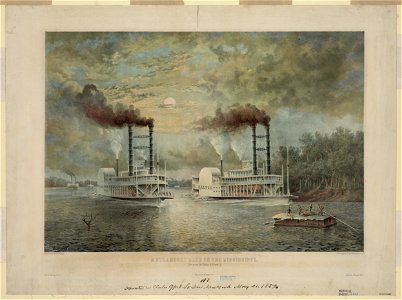 A steamboat race on the Mississippi, (between the Baltic & Diana) LCCN2003680981