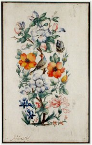 A stalk of flowers with a bird and a butterfly (6125041878)
