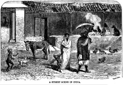 A Street Scene in India, Outside the Wesleyan Girls School, Bangalore (January 1869, p.7, New III) - Copy