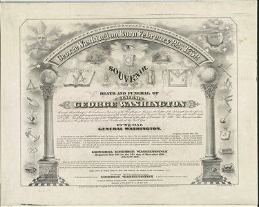 A souvenir. Death and funeral of General George Washington LCCN2003681557