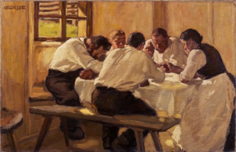 Albin Egger-Lienz - Lunch (The Soup, Version II) - Google Art Project