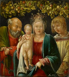 Albrecht Altdorfer - Heilige Familie mit dem Hl. Agapitus oder Laurentius - GG 5687 - Kunsthistorisches Museum. Free illustration for personal and commercial use.