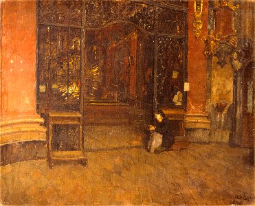 Albin Egger-Lienz - Inneres der Johanneskirche in München - 5274 - Österreichische Galerie Belvedere