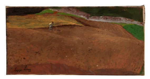 Albin Egger-Lienz Ackerlandschaft mit Sämann