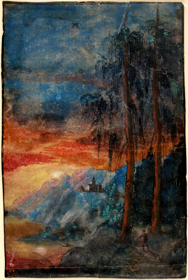 Albrecht Altdorfer - Landscape at Sunset (Erlangen)