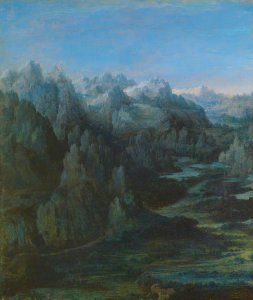 Albrecht Altdorfer - Mountain Range (Tokyo Fuji Art Museum). Free illustration for personal and commercial use.