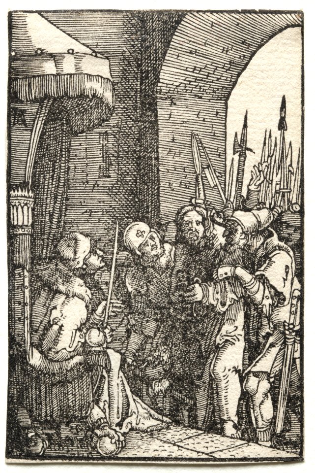 Albrecht Altdorfer (German, c. 1480-1538) - The Fall and Redemption of Man, Christ before Pilate - 1932.330.22 - Cleveland Museum of Art
