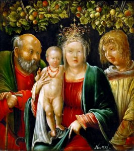 Albrecht Altdorfer - Heilige Familie mit dem Hl. Agapitus (KHM Vienna)