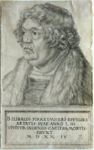 Albrecht Dürer (1471-1528), Germania Portretul lui Bilibaldi Pirkeymheri Gravură cu dăltița, hârtie