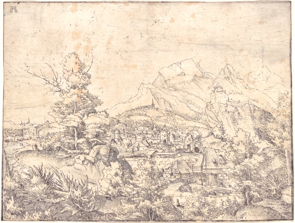 Albrecht Altdorfer - The Great Landscape with the Water Mill (Washington, National Gallery of Art 1978.74.1)