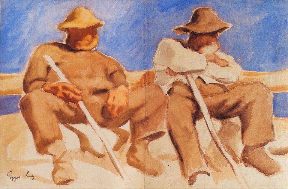 Albin Egger Lienz - Ruhende Hirten