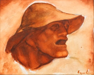Albin Egger-Lienz Kopf des ersten Bauern aus Totentanz