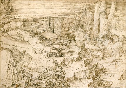 Albrecht Dürer - Agony in the Garden - Google Art Project. Free illustration for personal and commercial use.
