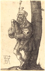Albrecht Dürer - Bagpiper (NGA 1943.3.3527)