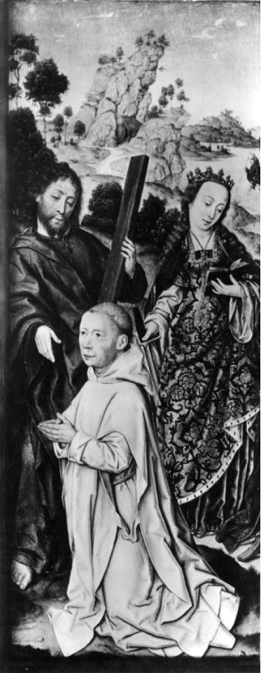 Albrecht Bouts - Saint Andrew and Saint Catherine with Donor