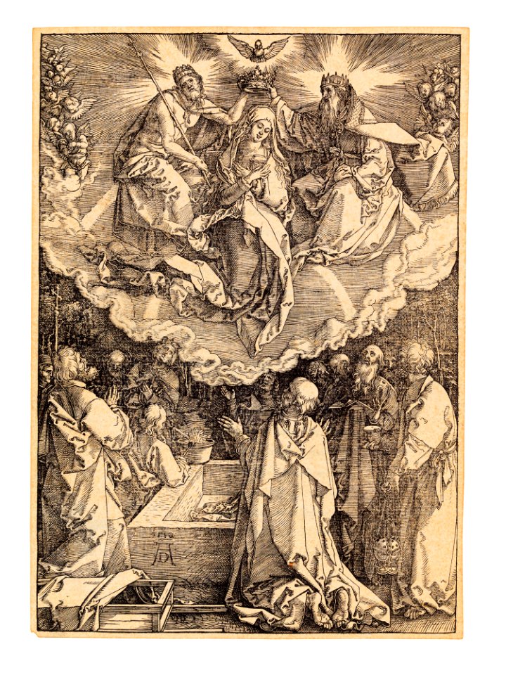 Albrecht durer the assumption and coronation of the virgin from the li095129)