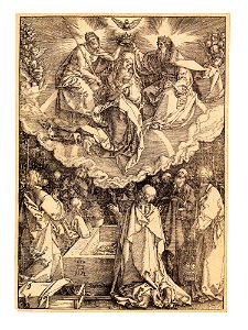 Albrecht durer the assumption and coronation of the virgin from the li095129)