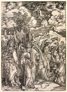 Albrecht Dürer (German, 1471-1528) - Revelation of St. John, Four Angels Holding up the Winds - 1922.94.7 - Cleveland Museum of Art