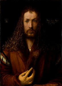 Albrecht Dürer - 1500 self-portrait (High resolution and detail)