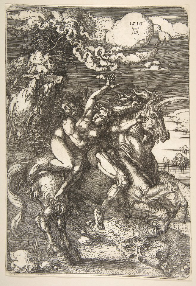 Albrecht Dürer - Abduction of Proserpine on a Unicorn - Metropolitan 19.73.81