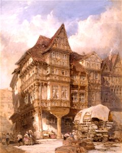 Albrecht Durer's House at Nuremberg) by William Callow, RWS. Free illustration for personal and commercial use.