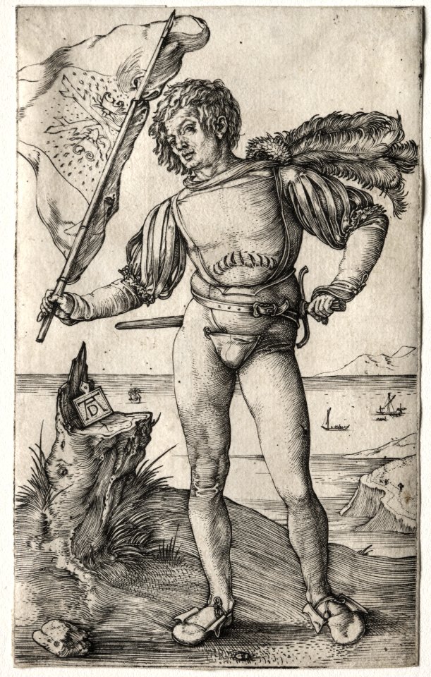 Albrecht Dürer (German, 1471-1528) - The Burgundian Standard Bearer - 1958.108 - Cleveland Museum of Art