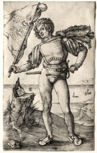 Albrecht Dürer (German, 1471-1528) - The Burgundian Standard Bearer - 1958.108 - Cleveland Museum of Art