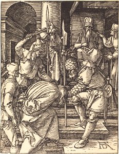 Albrecht Dürer - Christ before Annas (NGA 1943.3.3644). Free illustration for personal and commercial use.