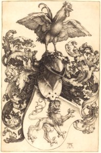Albrecht Dürer - Coat of Arms with a Lion and a Cock (NGA 1943.3.3490)