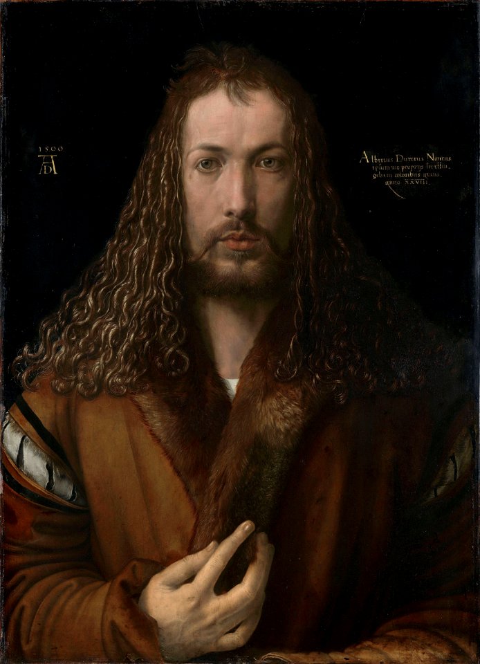 Albrecht Dürer - 1500 self-portrait (High resolution and detail)FXD