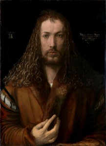 Albrecht Dürer - 1500 self-portrait (High resolution and detail)FXD