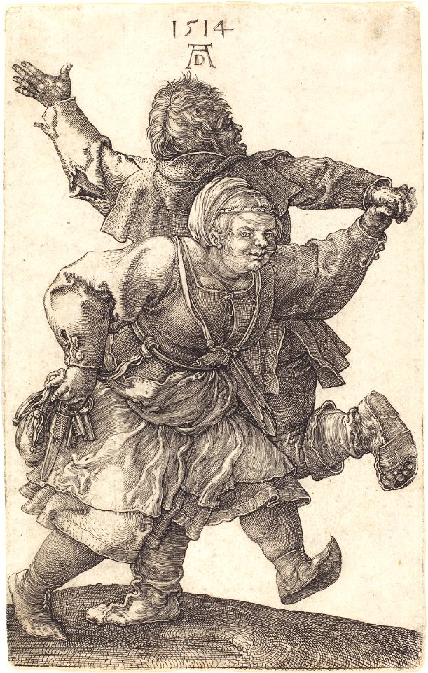 Albrecht Dürer - Peasant Couple Dancing (NGA 1943.3.3529)
