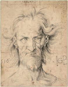Albrecht Dürer - Head of a Bearded Old Man (Saturn), 1516 - Google Art Project