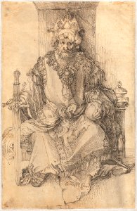 Albrecht Dürer - An Oriental Ruler Seated on His Throne