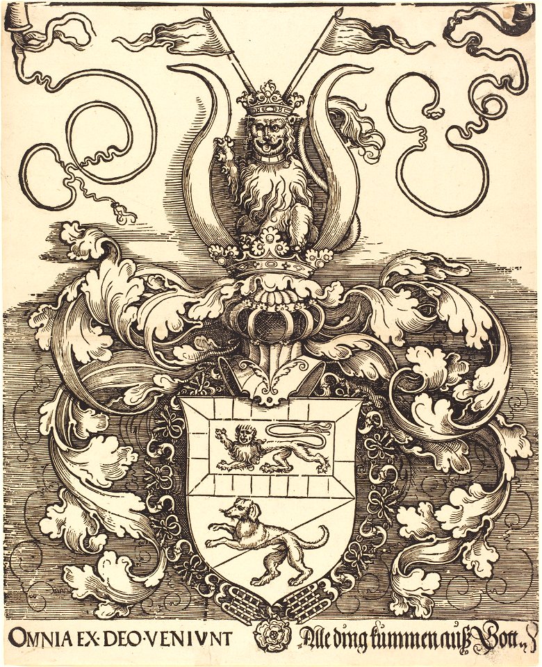 Albrecht Dürer - Coat of Arms of Lorenz Staiber (NGA 1946.21.111)