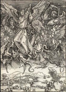 Albrecht Dürer - Combate de São Miguel contra o dragão