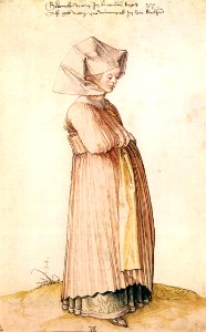Albrecht Dürer - Nuremberg Woman Dressed for Church - WGA07048