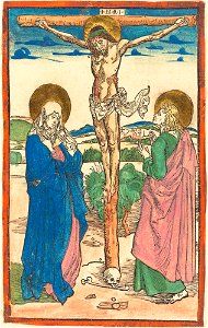 Albrecht Dürer - Christ on the Cross Between the Virgin and Saint John (NGA 1943.3.481). Free illustration for personal and commercial use.