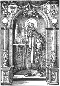 Albrecht Dürer - St Sebald in the Niche - WGA7202. Free illustration for personal and commercial use.