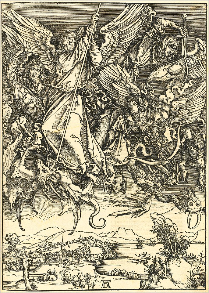 Albrecht Dürer - Saint Michael Fighting the Dragon (NGA 1980.45.456.rr)