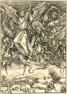 Albrecht Dürer - Saint Michael Fighting the Dragon (NGA 1980.45.456.rr)