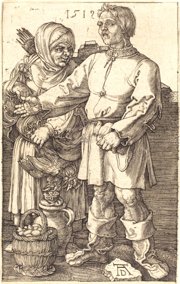 Albrecht Dürer - Peasant Couple at Market (NGA 1943.3.3542)