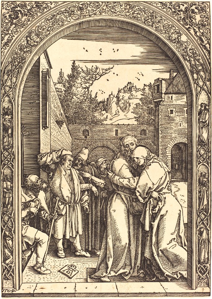 Albrecht Dürer - Joachim and Anna at the Golden Gate (NGA 1943.3.3575)