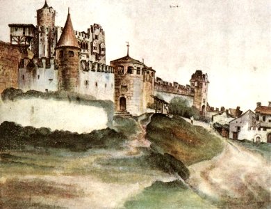 Albrecht Dürer - The Castle at Trento - WGA7355. Free illustration for personal and commercial use.